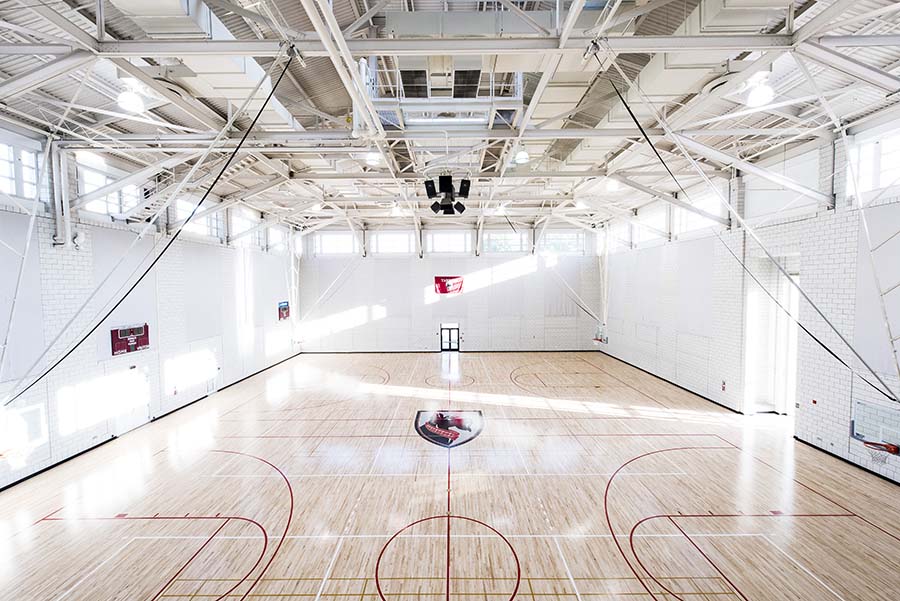 Photo of Wiegand Gym from second level looking below